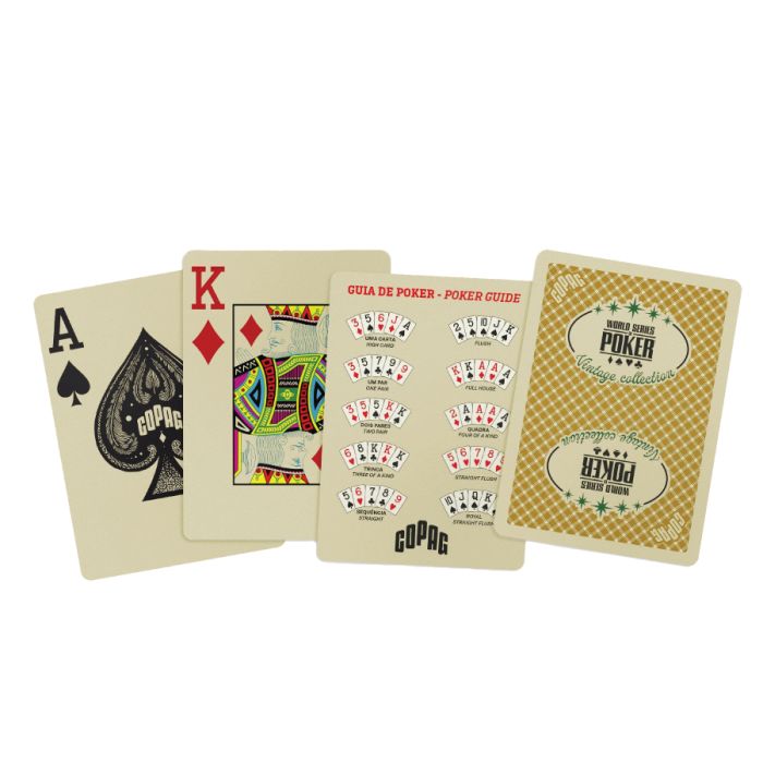 WSOP Vintage Copag Playing Cards Poker GREEN/GOLD Jumbo Index Double Deck Set