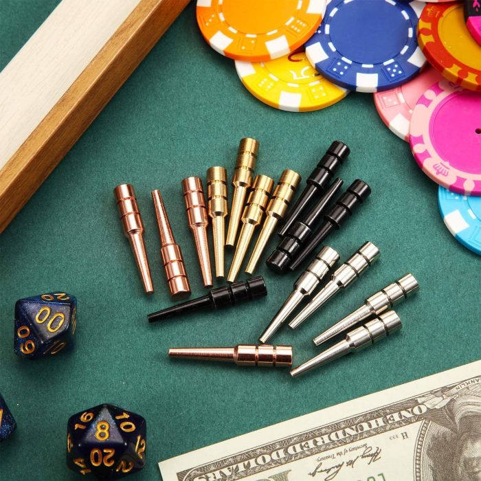 Cribbage Board Pegs 100 Pieces Metal Cribbage Pegs Square Top Design for Cribbage Traditional Board Game, 4 Colors