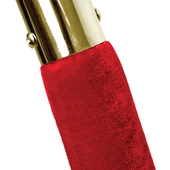 Stanchion Red Velvet Rope with Gold Accents 