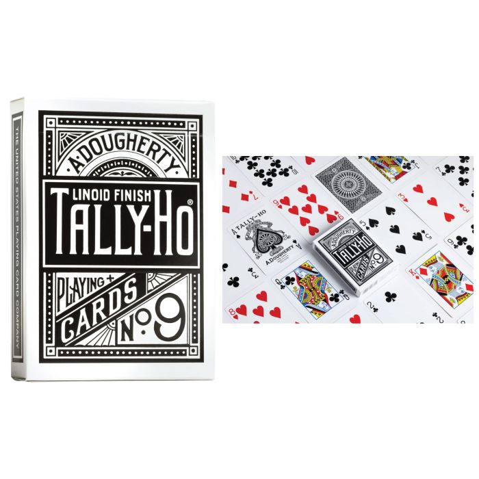 Tally-Ho Playing Cards  12 Deck Set | Signature Edition Black | Premium Quality Poker Cards