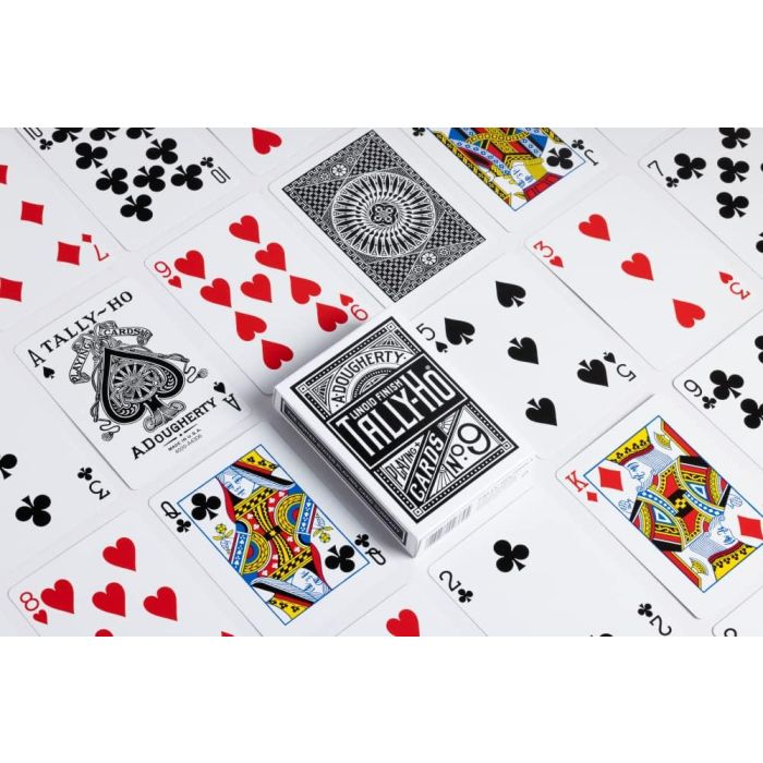 Tally-Ho Playing Cards  12 Deck Set | Signature Edition Black | Premium Quality Poker Cards