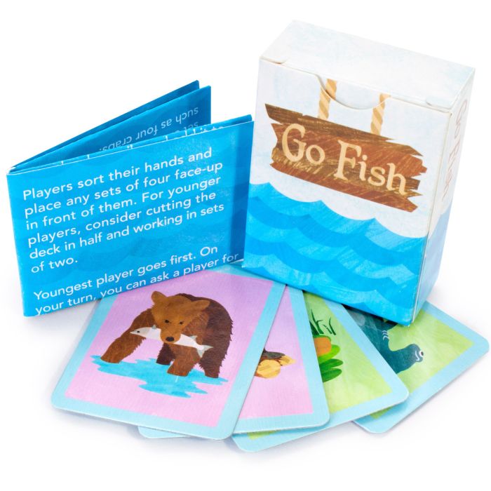 Mini Kids Card Games, 4-Pack Crazy Eights, Old Maid, Go Fish, and Alphabet Soup
