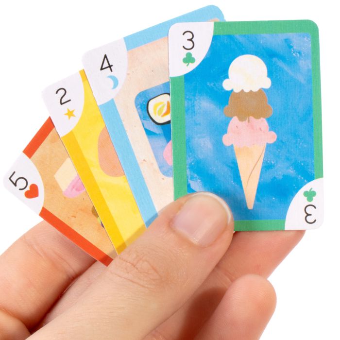 Mini Kids Card Games, 4-Pack Crazy Eights, Old Maid, Go Fish, and Alphabet Soup