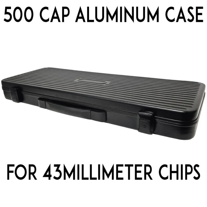 500 capacity : 43 Millimeter Aluminum Poker Casino Chip Case
