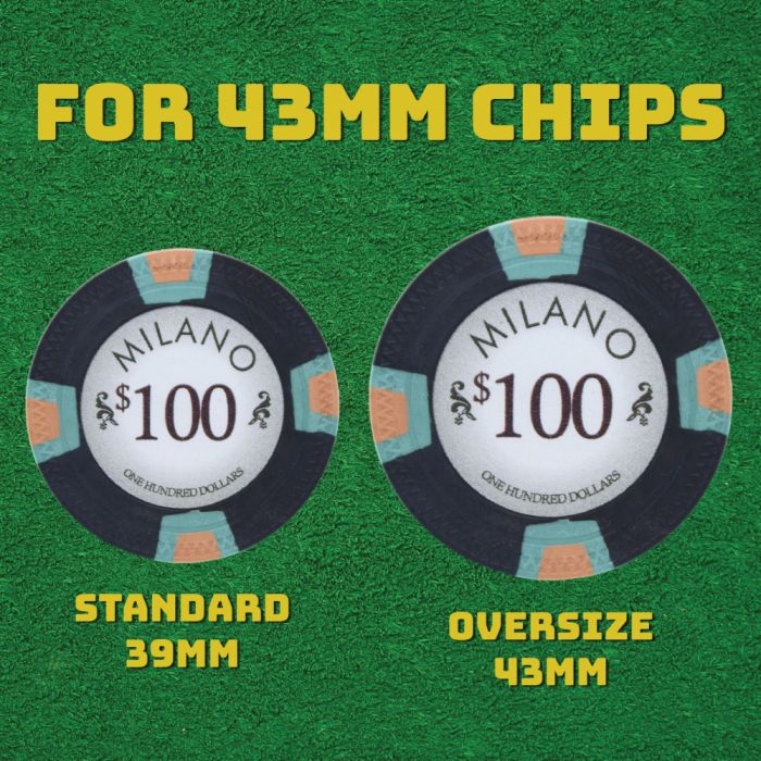 500 capacity : 43 Millimeter Aluminum Poker Casino Chip Case