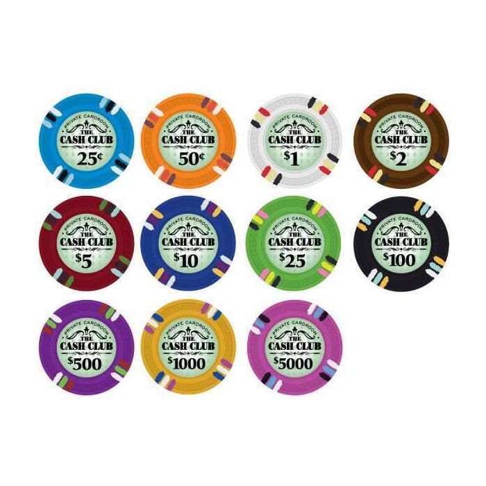 Cash Club 500 Poker Chip Set With Aluminum case