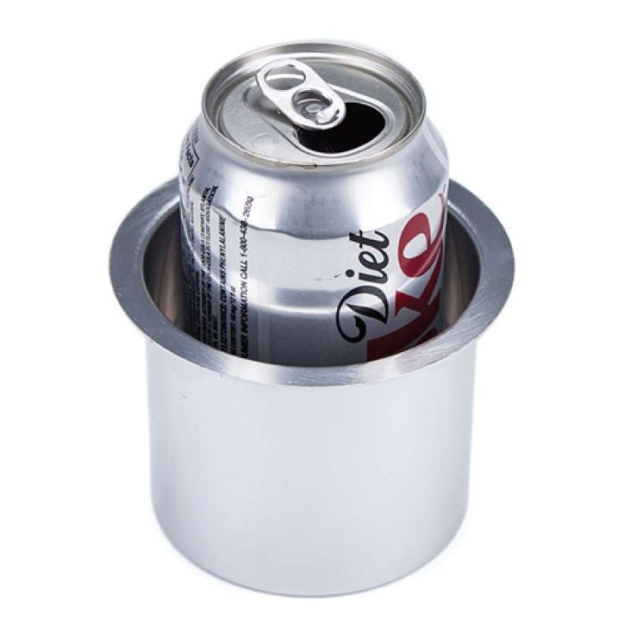Aluminum Cup Holder Vivid Sliver Jumbo for Poker or Blackjack Table