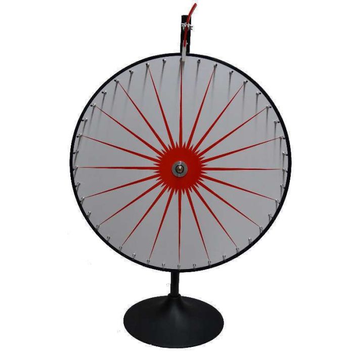 36 Inch Dry Erase White Prize Wheel  with Bonus Extension Base 