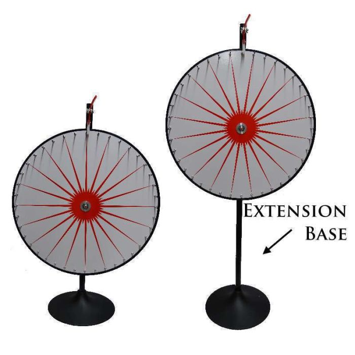 36 Inch Dry Erase White Prize Wheel  with Bonus Extension Base 