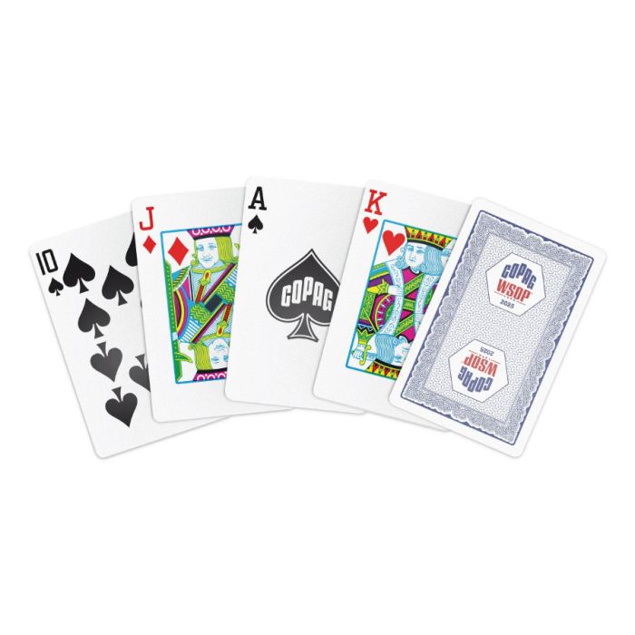 Copag WSOP 2025 Traditional Design Playing Cards – 100% Plastic Bridge Size Regular Index (Blue, Single Deck)