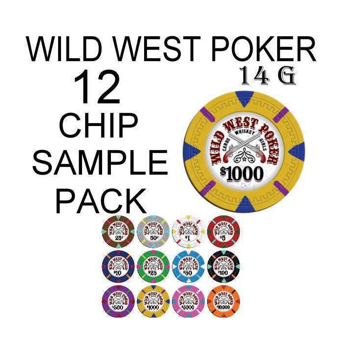 Wild West Poker 14g SAMPLE PACK 12 CHIPS