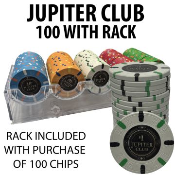 Jupiter Club 43mm 100 $1 chips with free rack  