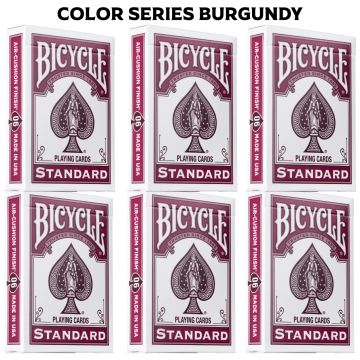 Bicycle Playing Cards 6 Deck Color Series Burgundy Special Buy 
