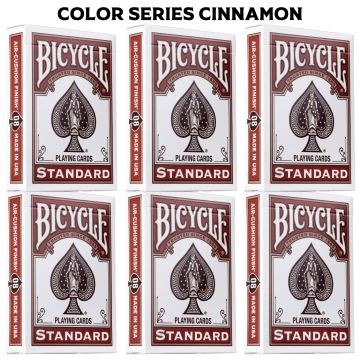 Bicycle Playing Cards 6 Deck Color Series Cinnamon Special Buy 