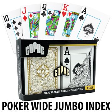 Copag Playing Cards Legacy Design Poker Black/Gold Jumbo Index