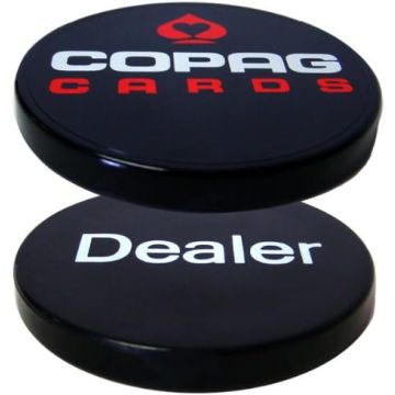 Copag Black Plastic Dealer Button