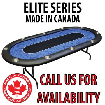POKER TABLE SPS ELITE - Blue Full Bumper Table With Steel Folding Legs
