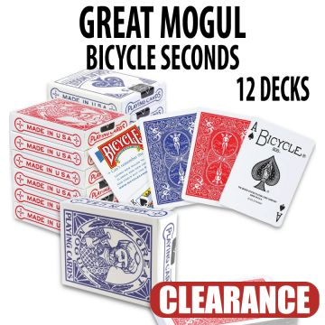 Great Mogul Bicycle Seconds – 12-Pack (6 Red & 6 Blue Decks)