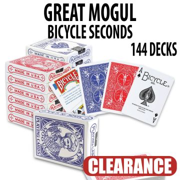 Great Mogul Bicycle Seconds – 144-Pack (72 Red & 72 Blue Decks)