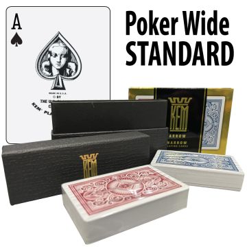Kem Playing Cards Arrow Poker Wide Regular Red/Blue