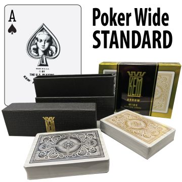 Kem Playing Cards Arrow Poker Wide Regular Black/Gold