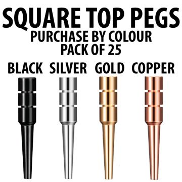 Square Top Cribbage Board Metal Pegs - Sold by the Pack 25
