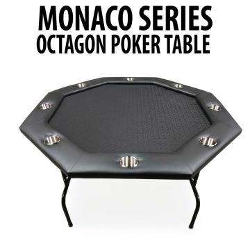8-Player Octagon Poker Table  48” Folding Poker Table with Black Speed Cloth