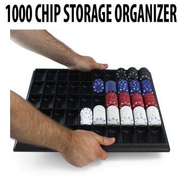 1000 PC Poker Chip Storage Tray Tournament Organizer