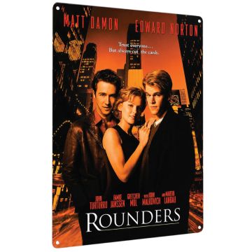 Rounders Poker Room Aluminum Sign 40 x 30 cm | Movie Poster Wall Decor