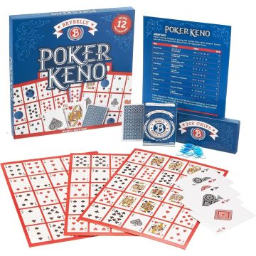 Poker Keno Game Set – 12 Player Boards, 200 Chips & Playing Cards