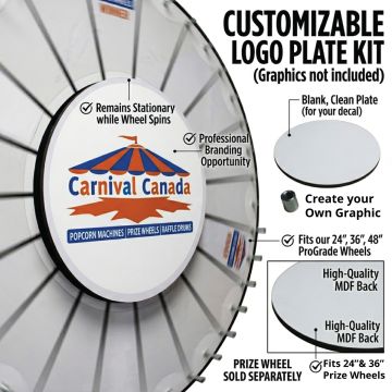 Prize Wheel Centre Logo Plate -  Customizable Kit