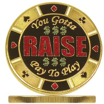 Poker Protector Card Guard Cover in Capsule :  Raise You Gotta Pay To Play