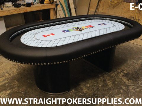 Custom poker table built by Straight Poker Supplies