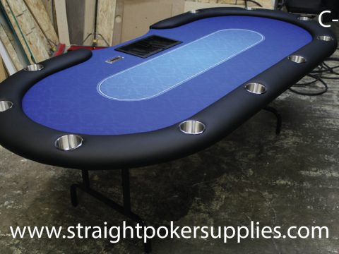 Custom poker table built by Straight Poker Supplies