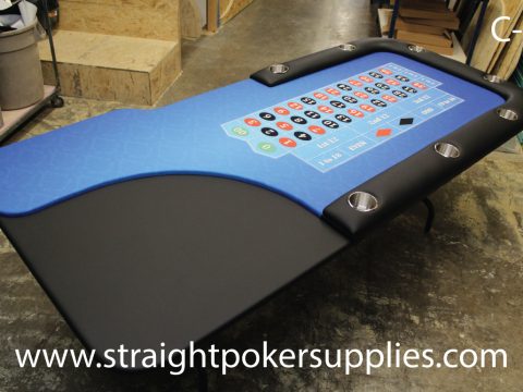 Custom poker table built by Straight Poker Supplies